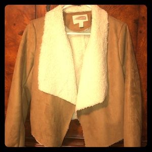 EUC Faux Tan Suede Lined Jacket